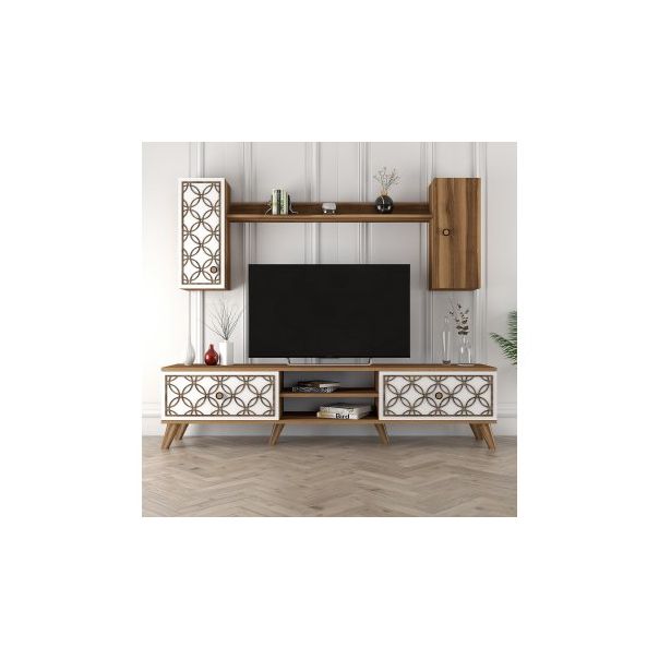 HANAH HOME TV komoda sa policama Class S, braon/bela - 204096