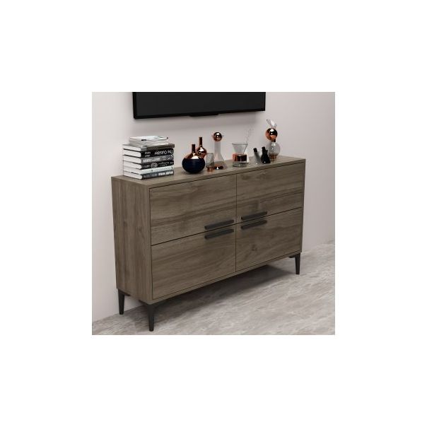 HANAH HOME TV polica Ctn Walnut - 204129