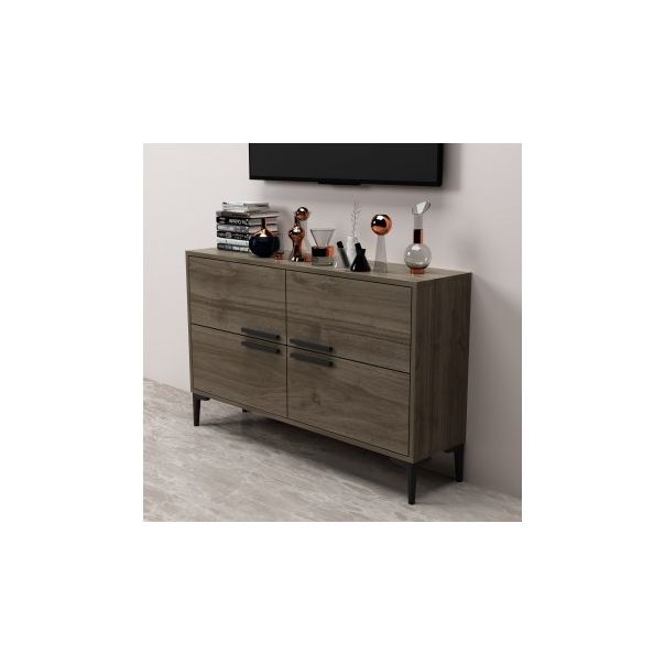 HANAH HOME TV polica Ctn Walnut - 204129