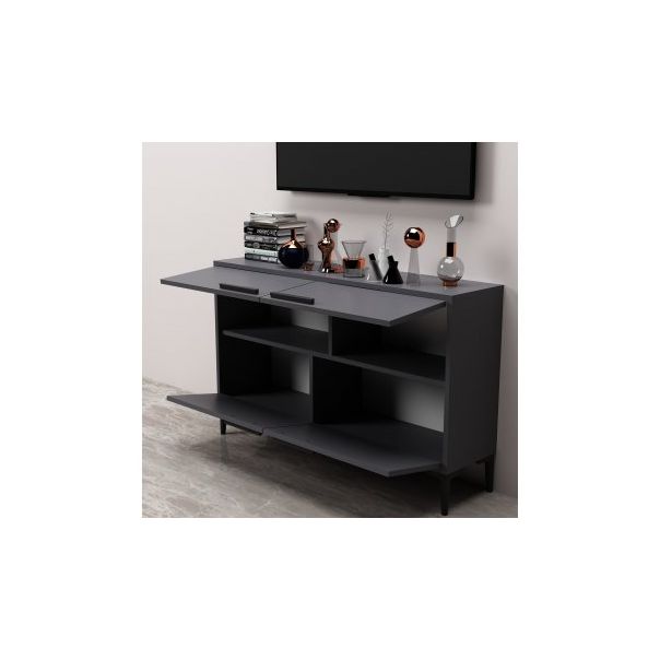 HANAH HOME TV polica Ctn Anthracite - 204131