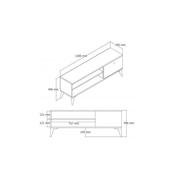HANAH HOME TV polica Retro 1562 - 204147