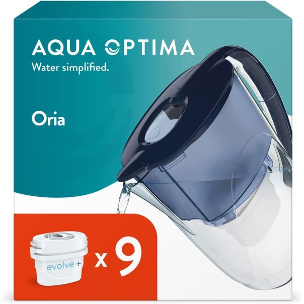 AQUA OPTIMA Bokal za filtriranje vode 2.8L Oria sa 9 filter, plava - 20475