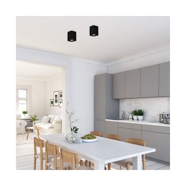 Rabalux Ugradna i nadgradna rasveta Kobald GU10 1x MAX 42W mat crno (2049) - 2049-1