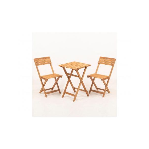 HANAH HOME Baštenski set sto i stolice My001A, braon/krem - 204925