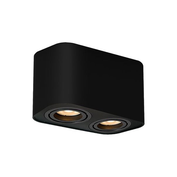 Rabalux Ugradna i nadgradna rasveta Kobald GU10 2x MAX 42W mat crno (2053) - 2053-1