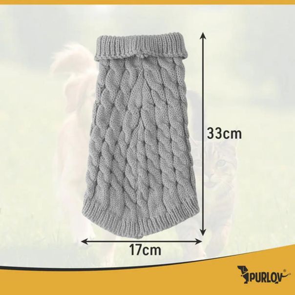 Purlov Džemper za Pse Sivi 33x17cm M - EP3167804
