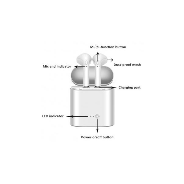 AIRPODS Bluetooth slušalice 3G i7 Mini, bela - 206291