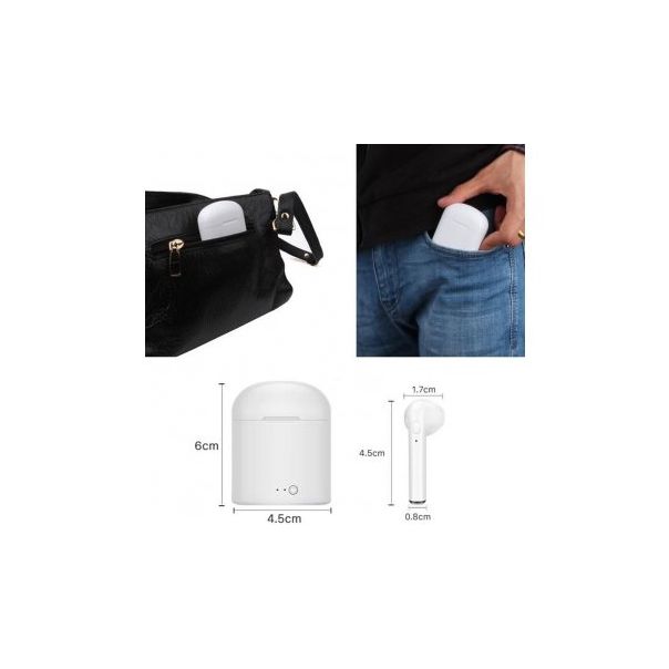 AIRPODS Bluetooth slušalice 3G i7 Mini, bela - 206291