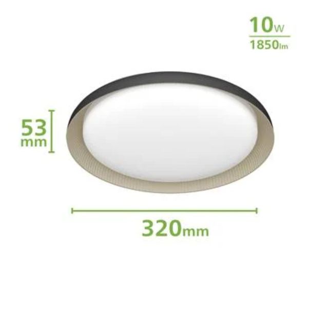PHILIPS Plafonjera Pebblo LED 10W 27K crna - 20663