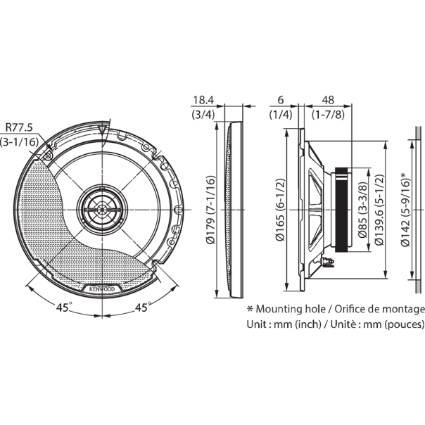 KENWOOD Zvučnici za auto KFC-PS1797 - 20723-1