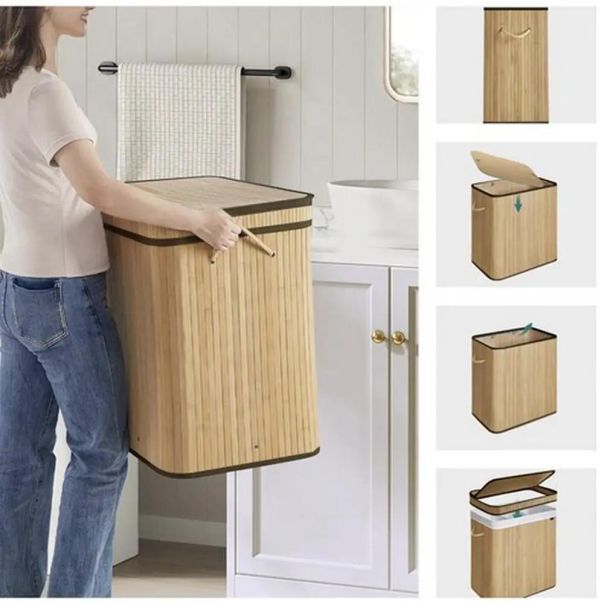 Ruhhy Korpa za Veš Bambus 60x54x35cm - EP3131050