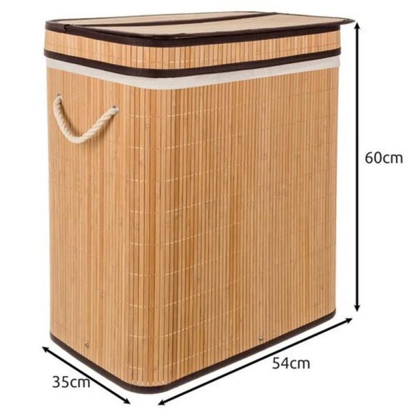 Ruhhy Korpa za Veš Bambus 60x54x35cm - EP3131050