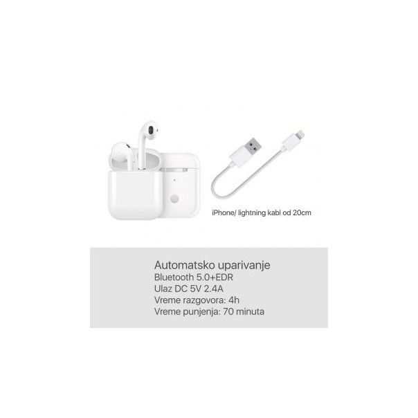 AIRPODS Bluetooth slušalice 3G i15 TWS, bela - 207413