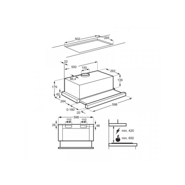 ELECTROLUX Ugradni teleskopski aspirator LFP326FB - 19862