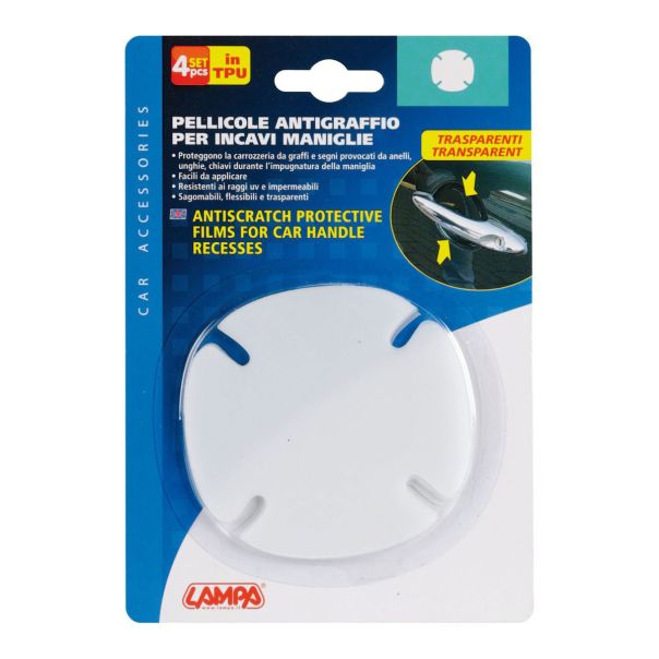 LAMPA ACCESSORIES Zaštitna transparentna folija protiv grebanja kod brave 4kom  8.8x8cm - 20804