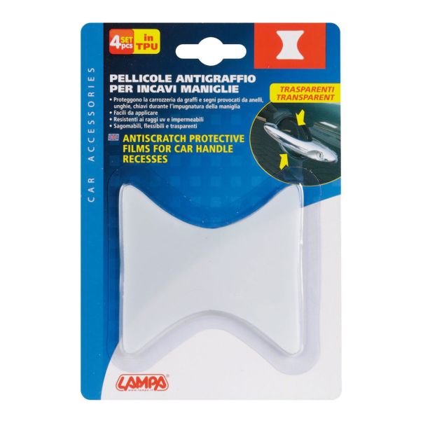 LAMPA ACCESSORIES Zaštitna transparentna folija protiv grebanja kod brave 4kom  8.5x8cm - 20806