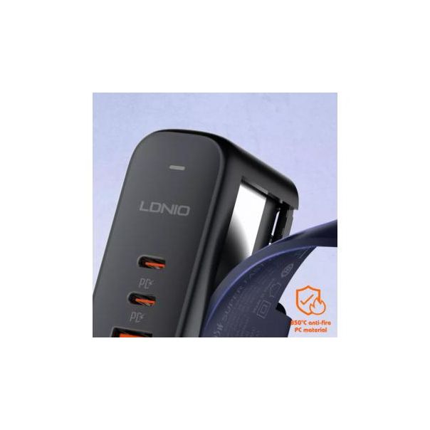 LDNIO Kućni punjač sa adapterom Q366 GaN 65W - 208768