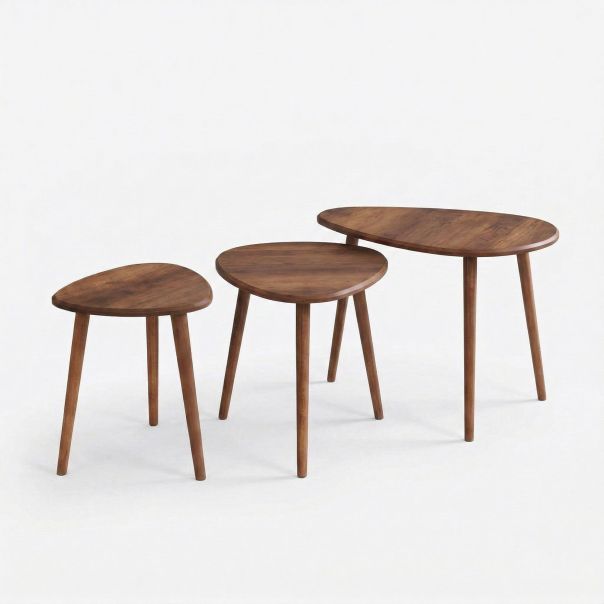 HANAH HOME Set klub stolova Alvin 3/1, braon - EP3056637