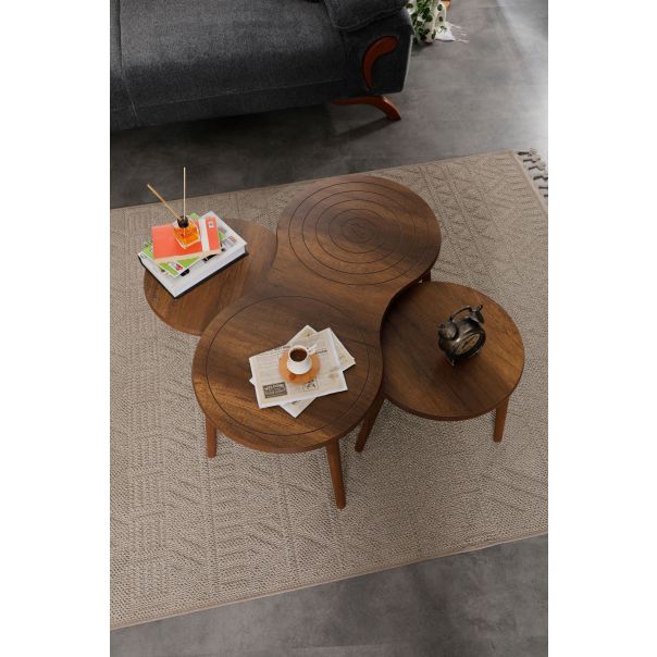 HANAH HOME Set klub stolova Marlo 2/1, braon - EP3056643