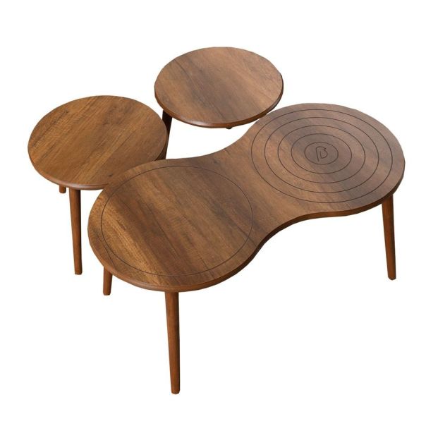 HANAH HOME Set klub stolova Marlo 2/1, braon - EP3056643