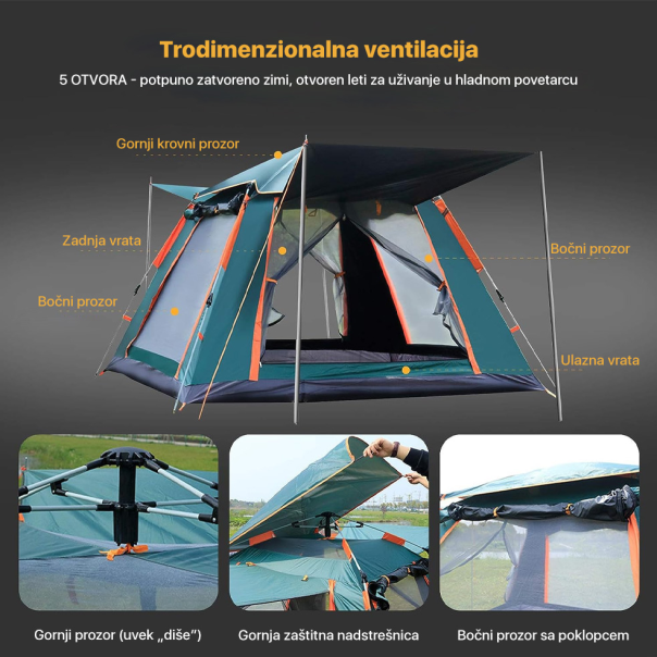 Sator 215x215x142 sa komarnicima zeleni - EP2849162