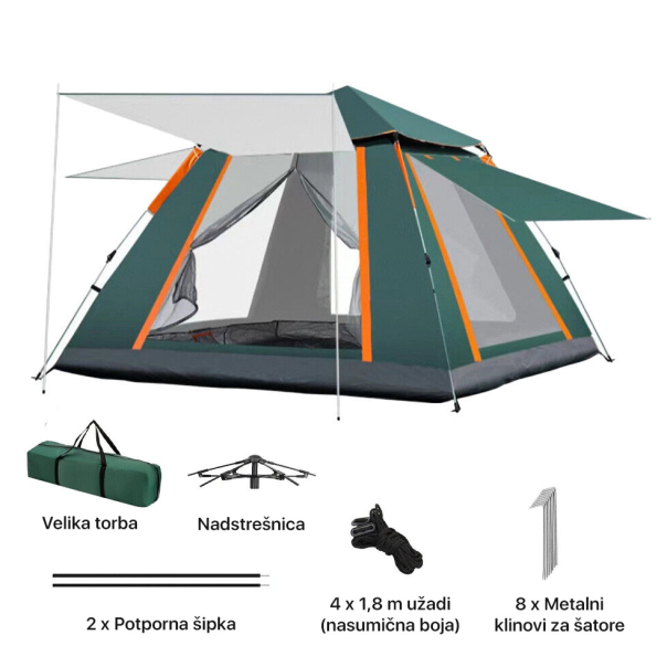 Sator 215x215x142 sa komarnicima zeleni - EP2849162