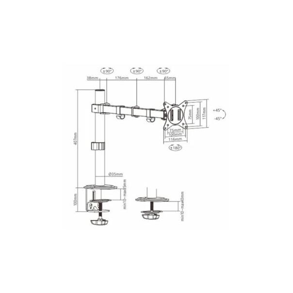 GEMBIRD Stoni nosač za monitor 17