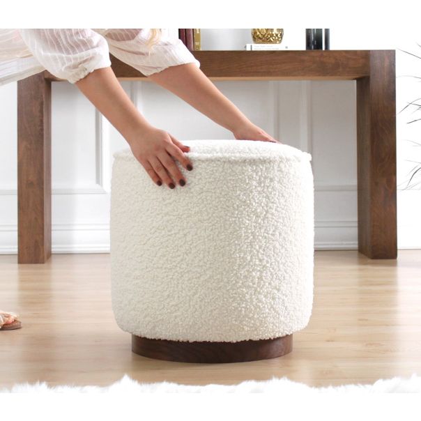 ATELIER DEL SOFA Tabure Hellin, bela - EP2802260