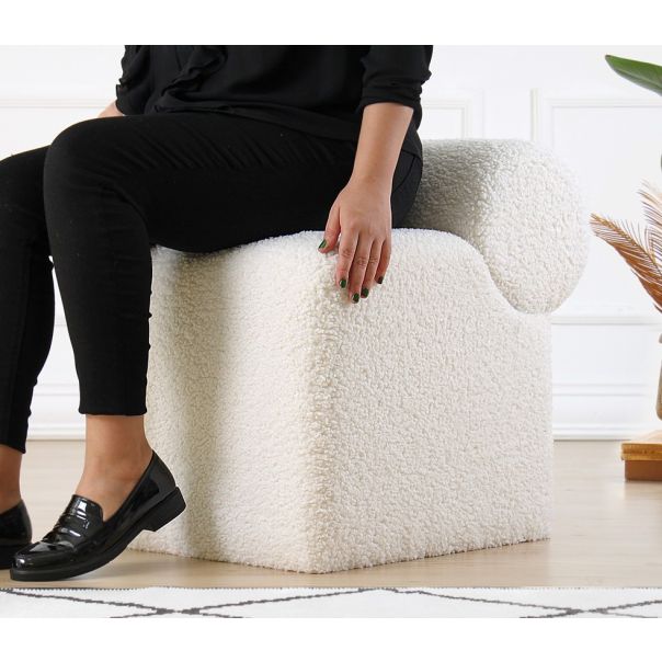 ATELIER DEL SOFA Tabure Monlik Kürk, bela - EP2802263