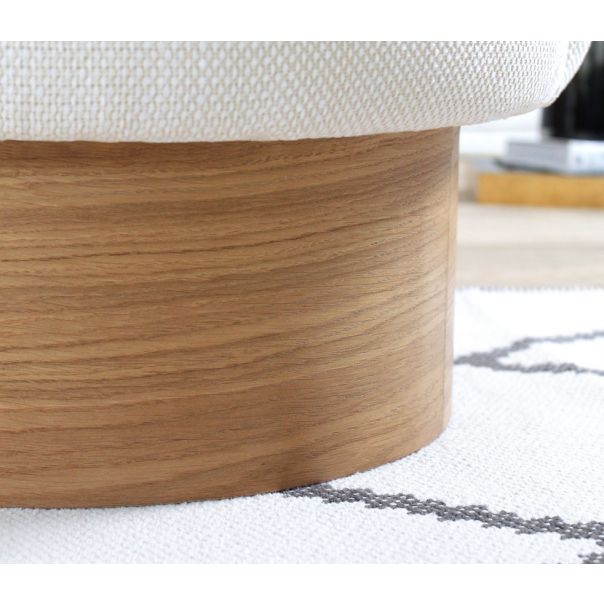 ATELIER DEL SOFA Tabure sa naslonom Barren Puf, krem - EP2802278