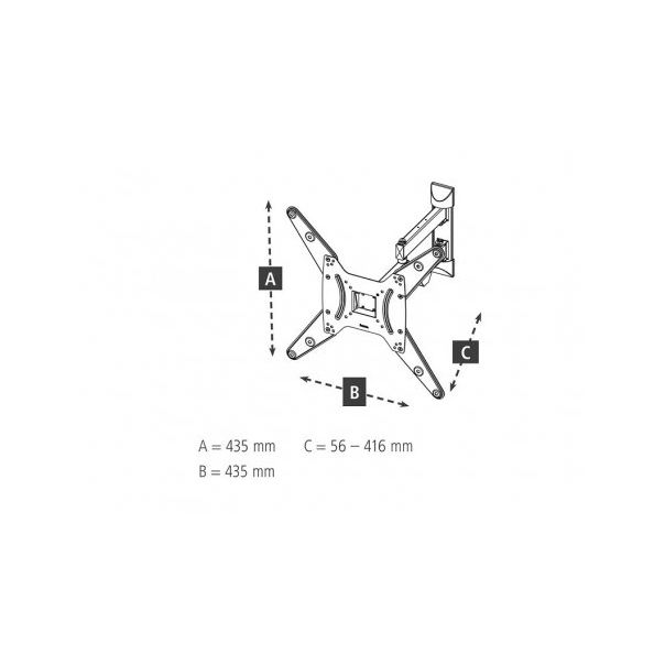 HAMA Okretni nosač za TV sa dva zgloba 32''-65'' 220824, crna - 210222