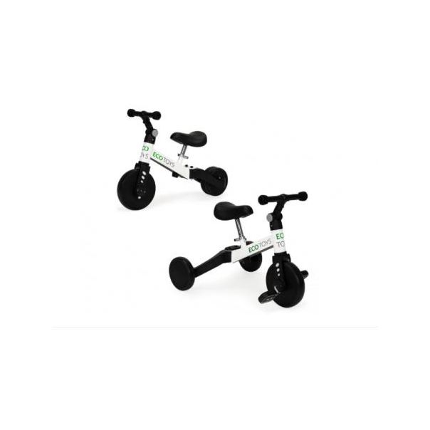 ECO TOYS Tricikl 2U1 white (YM-BT-6PUSHWHIT) - 210238