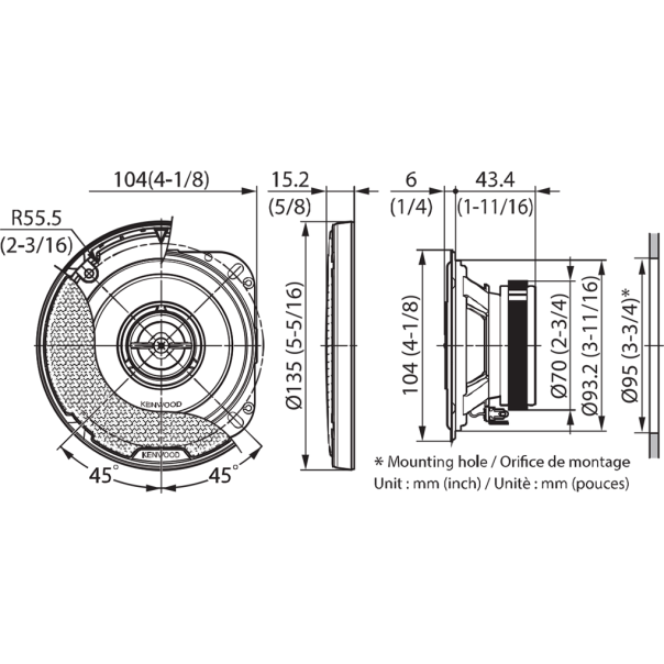 KENWOOD Zvučnici za auto KFC-PS1097 - 21024