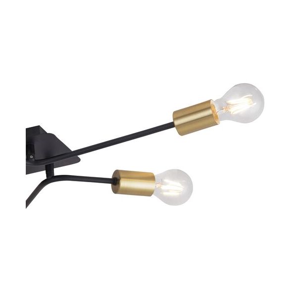 Rabalux Plafonjera Lanny E27 6x MAX 15W crna (2103) - 2103-1-1