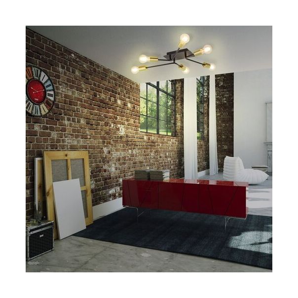 Rabalux Plafonjera Lanny E27 6x MAX 15W crna (2103) - 2103-1-1