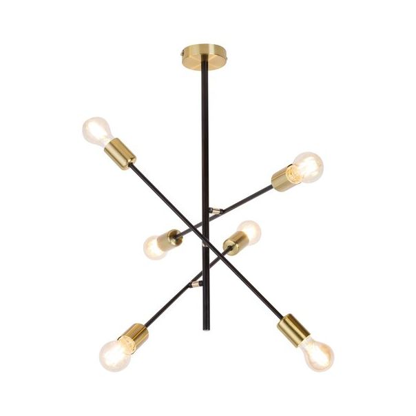 Rabalux Visilica Lanny E27 6x MAX 15W crna (2104) - 2104-1