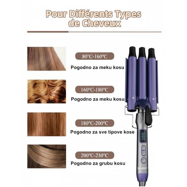 TECHWOOD Stajler za kosu TFL-033D - 21047-1-1-1