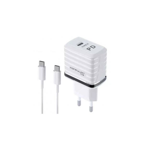 KONFULON Kućni punjač sa USB C na USB C kablom 20W C32D+DC15 - 210921