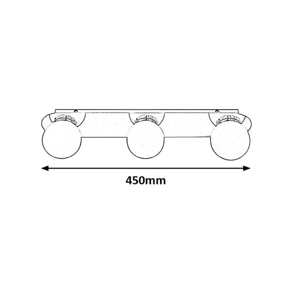 Rabalux Kupatilska rasveta Becca G9 3X MAX 28W hrom (2112) - 2112