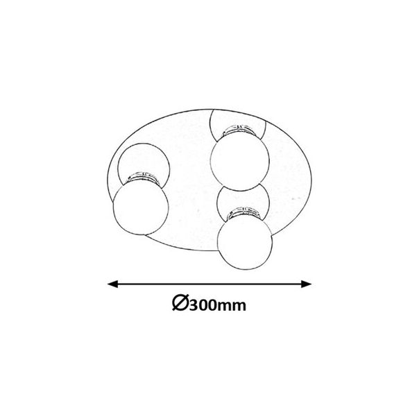 Rabalux Kupatilska rasveta Becca G9 3X MAX 28W hrom (2113) - 2113-1
