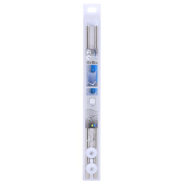 TENDANCE Držač za zavese za kadu ugaoni 90x90cm aluminijum hrom - 211399