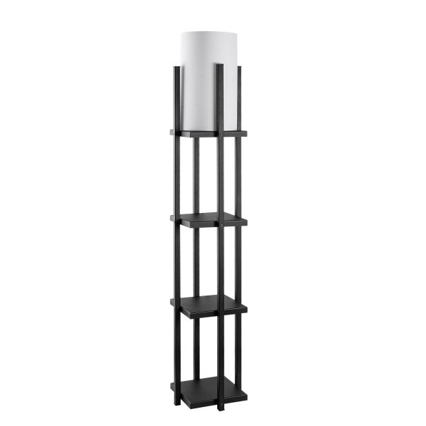 OPVIQ Podna lampa sa policom 7111, crna - EP3008131