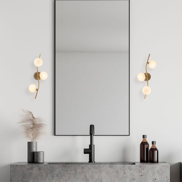 OPVIQ Zidna lampa 7147 Antique, bela/zlatna - EP3008149