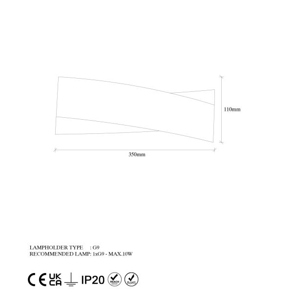 OPVIQ Zidna lampa 7156, crna - EP3008155