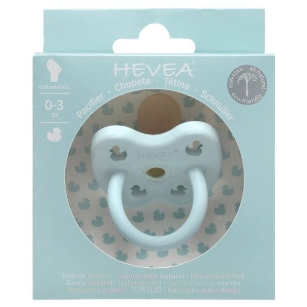 HEVEA Ortodontska cucla od prirodne gume (0-3 mes) Baby plava - 213411