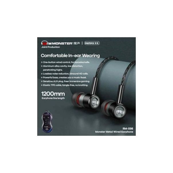 REMAX Slušalice za mobilni RM-598a, crna - 213821