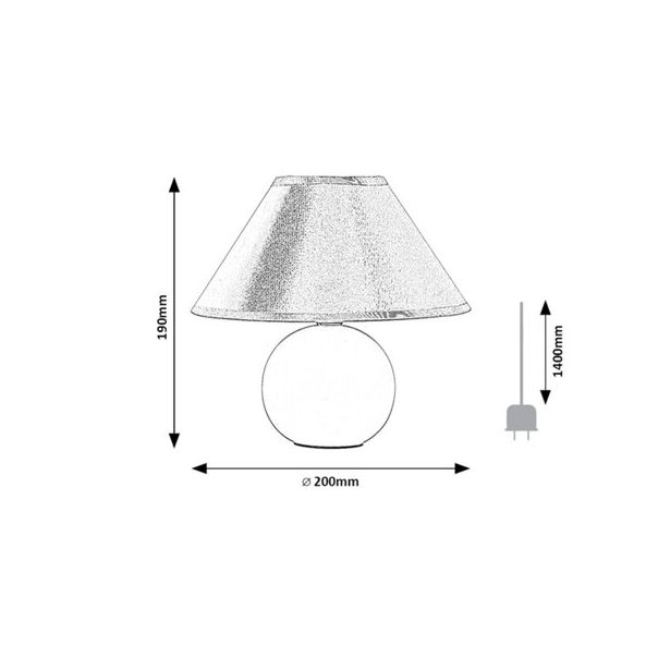 Rabalux Noćna svetla Ariel E14 1x MAX 40W sivo (2146) - 2146-1