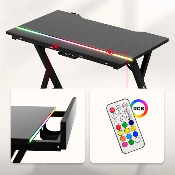 Huzaro Hero 2.4 Crni RGB Gaming sto - EP3219433