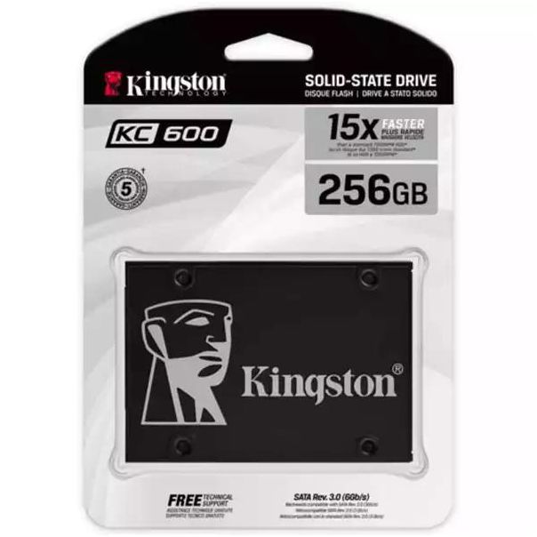 KINGSTON KC600 256GB SSD, 2.5” 7mm, SATA 6 Gb/s - HDD02927