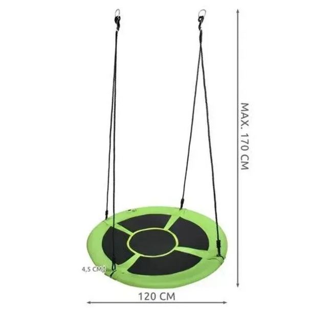 Malatec Ljuljaška Gnezdo za Decu Zeleno Crna 120cm - EP3257664